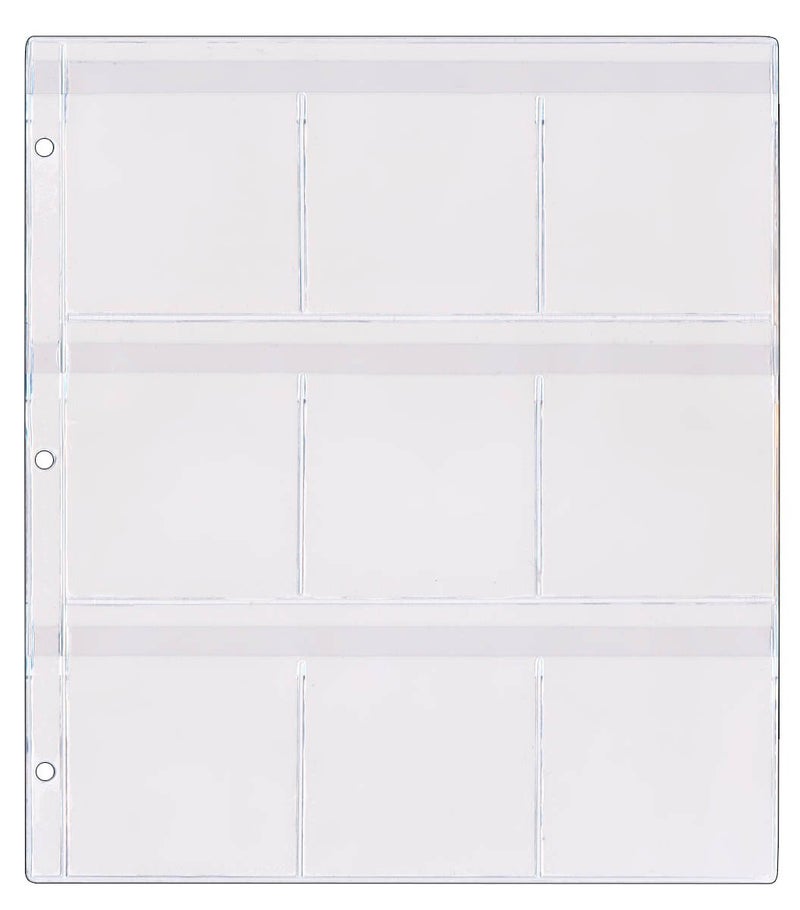 STORE SMART StoreSMARTÂ® - 9-Pocket Binder Page with Flaps for Game Boy Cartridges - 10-Pack - SPT1823F-10 - Image 2